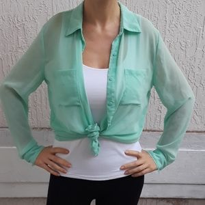 Nikki Danielle Paris shirt in a mint color